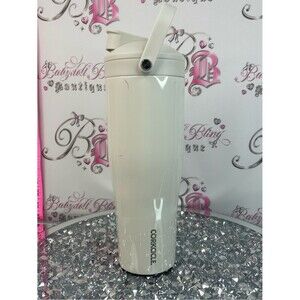 Corkcicle blender bottle shaker cup White Travel Tumbler with Flip Lid